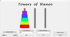 کد متلب حل مسئله برج هانوی به صورت GUI